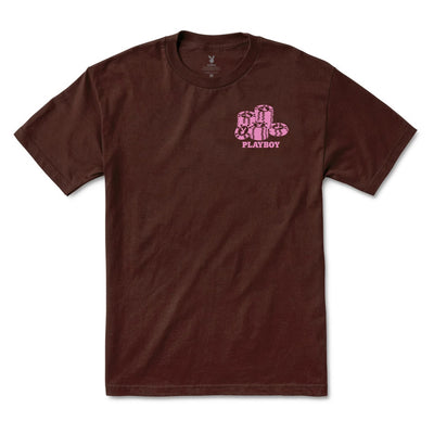 Color Bars X Playboy 'High Roller' Tee - Chocolate
