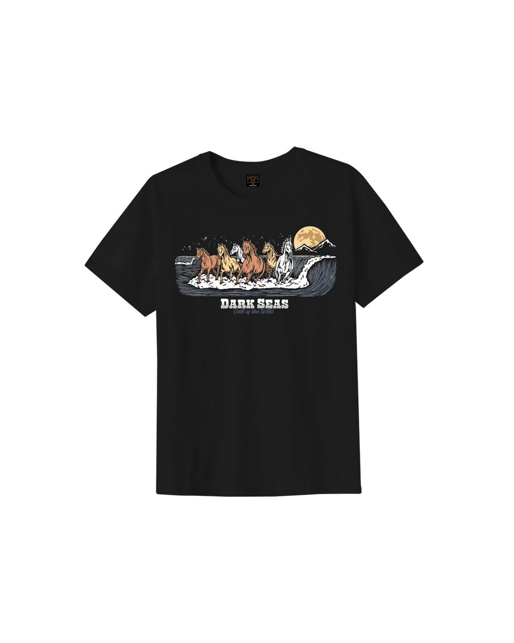 T-shirt 'Wave Runners' Dark Seas - Noir