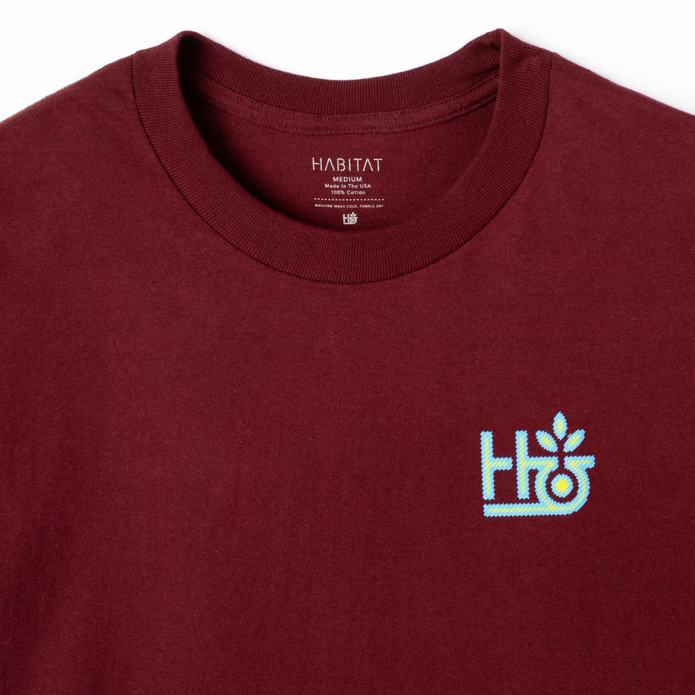 Habitat 'Speed Test' Tee - Maroon