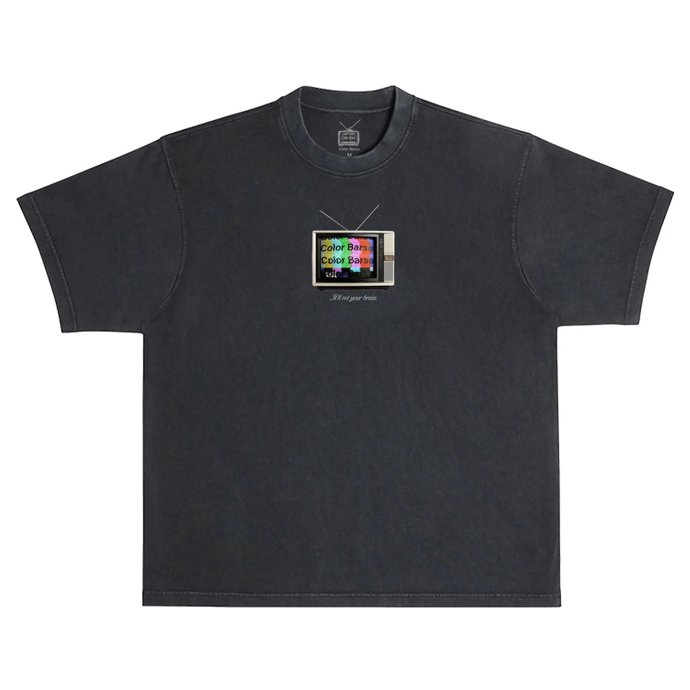 T-shirt 'No signal Boxy Fit' Color Bars X Playboy - Noir