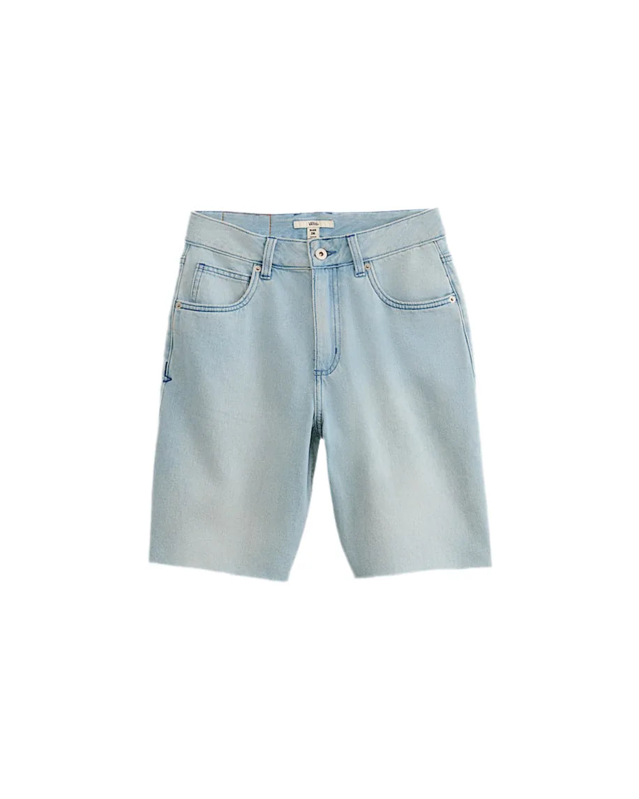 Vans 'Sirelle Cut Off 9' Baggy Short Jeans - Light Stonewash Blue