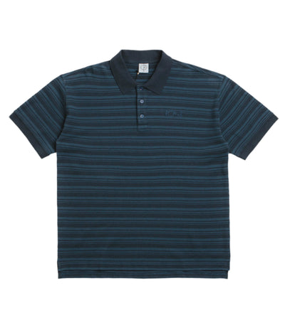 Polar Skate Co. Polo 'Surf Stripped' - Bleu Neptune