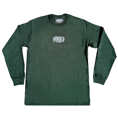 T-shirt manches longues 'Silver Glitch Classic' de Frosted Skateboards - Vert forêt