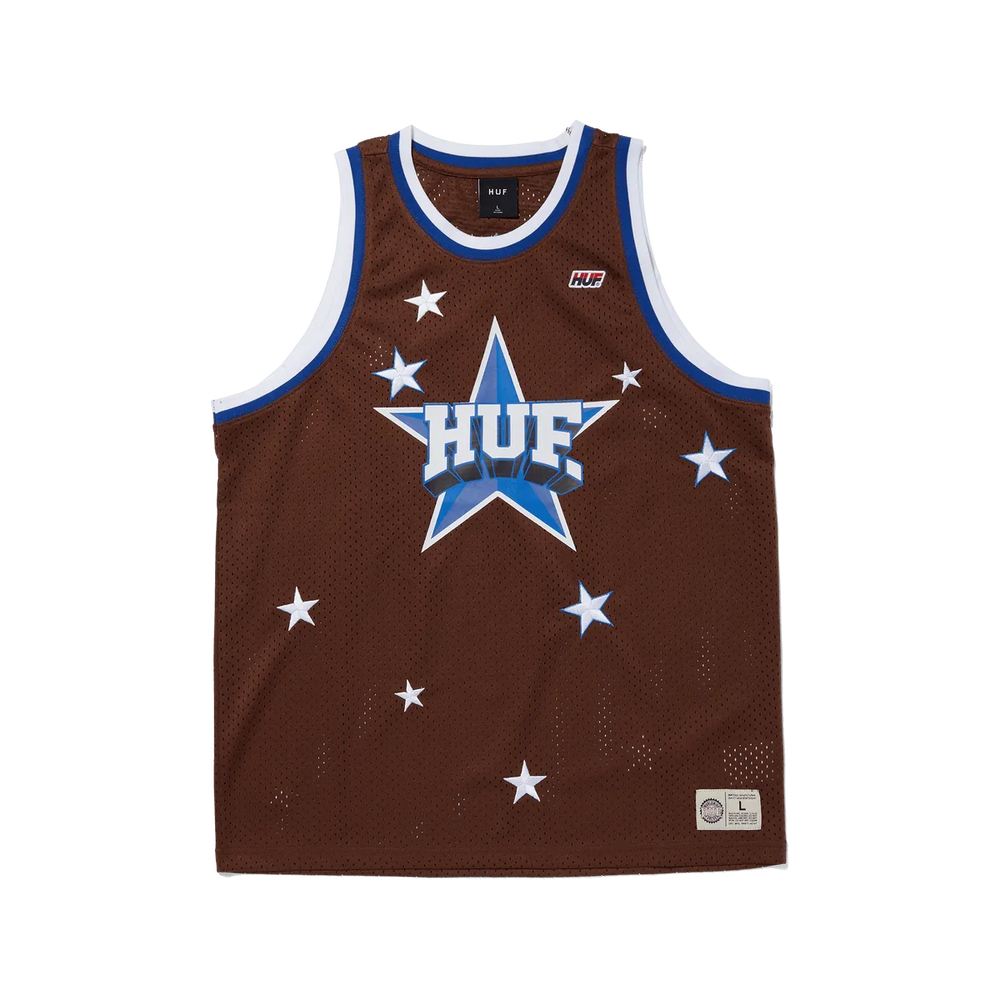 HUF 'All Star' Basketball Jersey - Brown/Blue