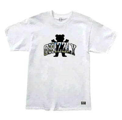 T-shirt 'Paysage' Grizzly - Blanc