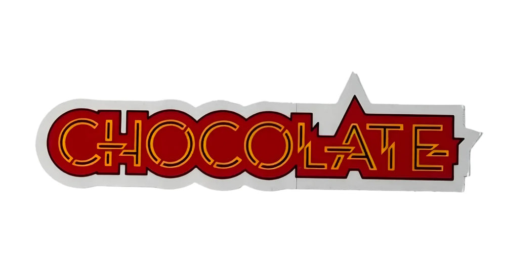 Autocollant "Logo" au Chocolat - Rouge/Jaune