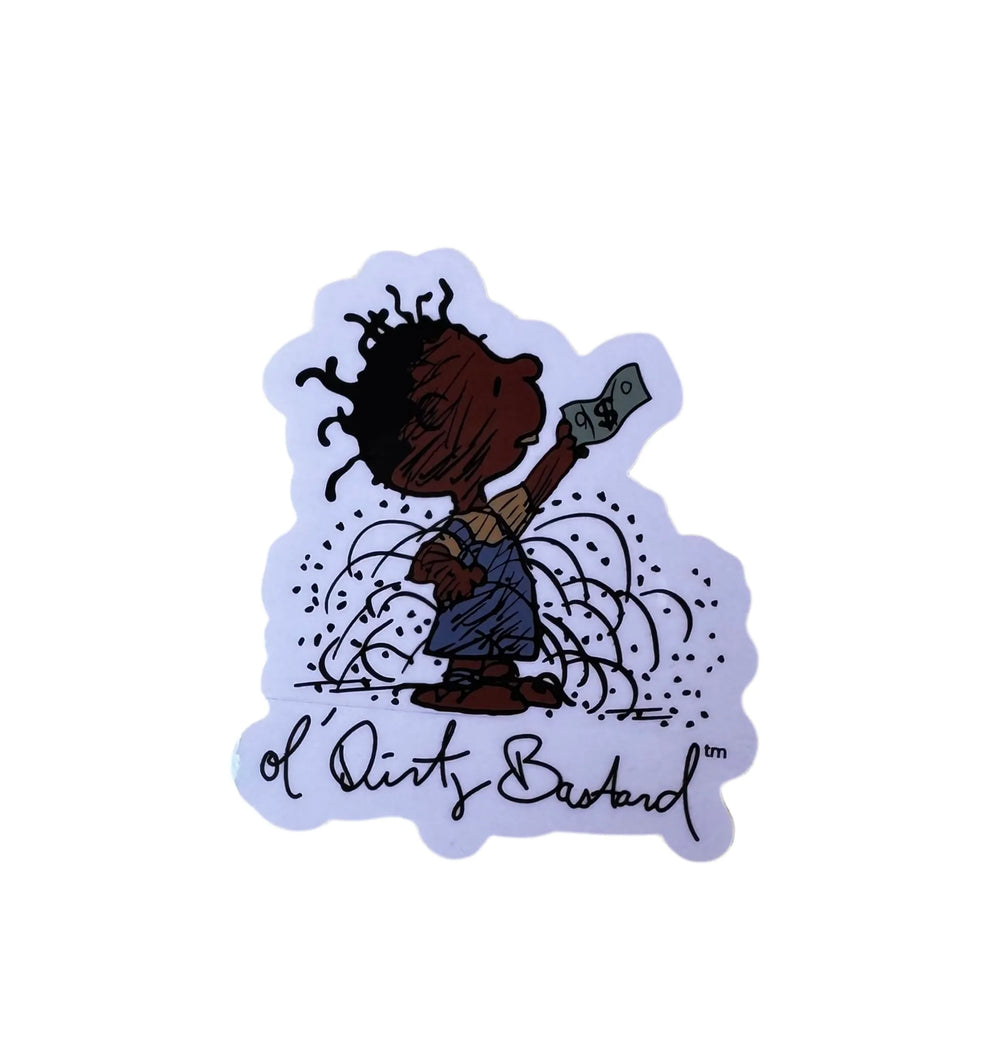 Autocollant "Broke Kid" Color Bars x Ol’ Dirty Bastard - Brun