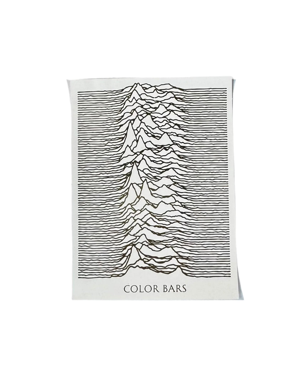 Autocollant « Montagne réfléchissante » Color Bars - Blanc