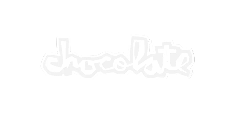 Autocollant 'Grand Logo' Chocolat - Blanc