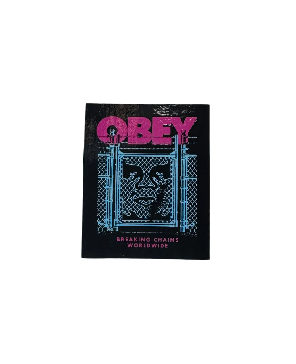 Autocollant Obey 'Breaking Chains' - Rose
