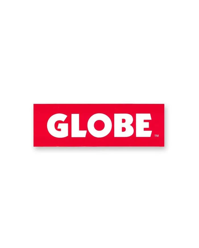 Autocollant Globe 'Box Logo' - Rouge