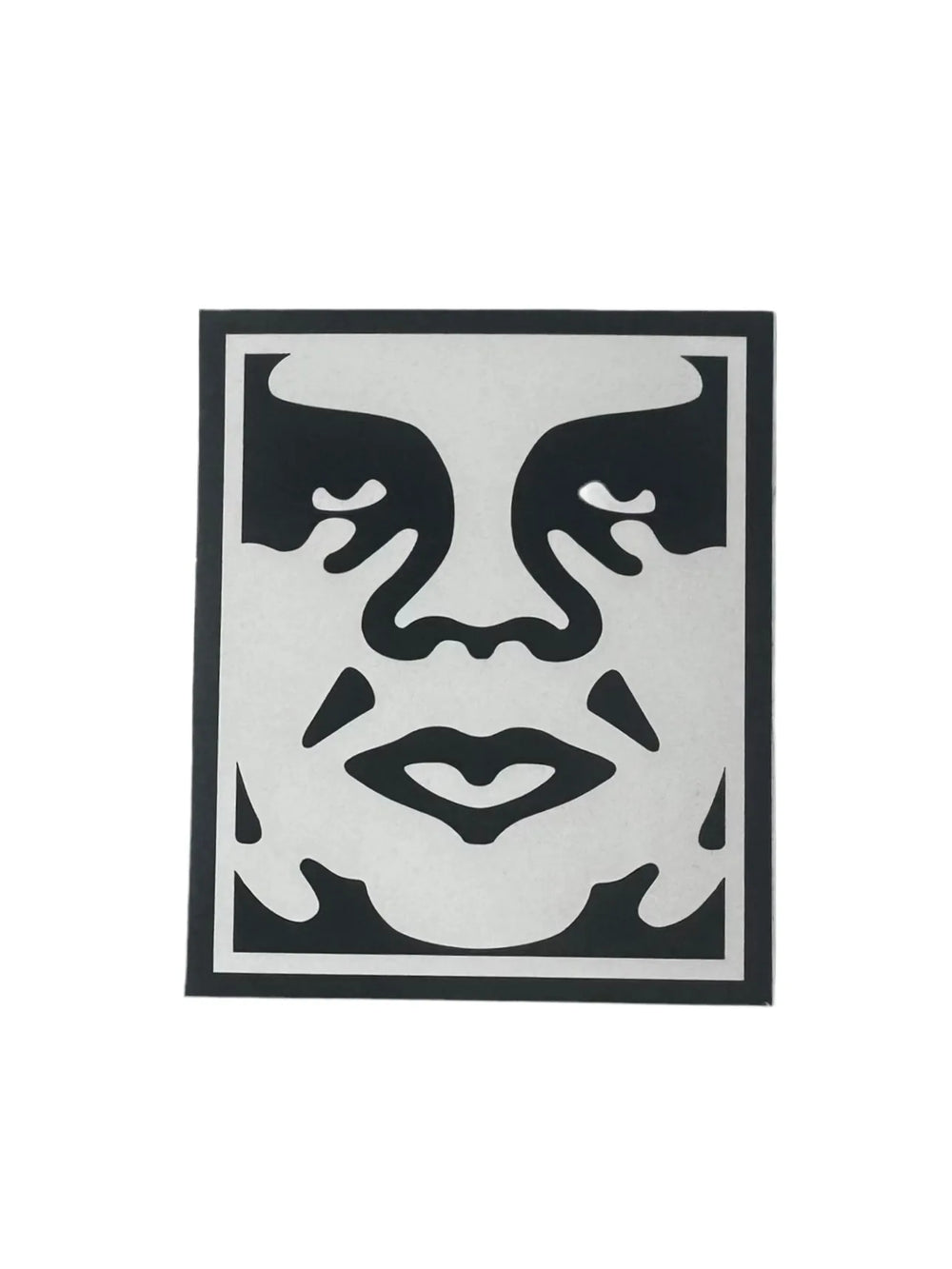Autocollant Obey '2-Icon Face' - Noir (1,5/2 po)