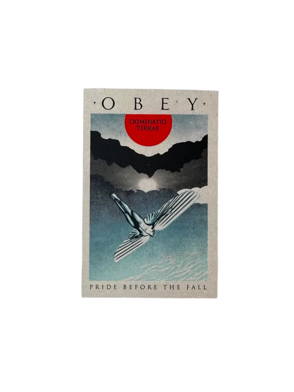 Autocollant Obey 'Pride Before The Fall' - Bleu Ciel