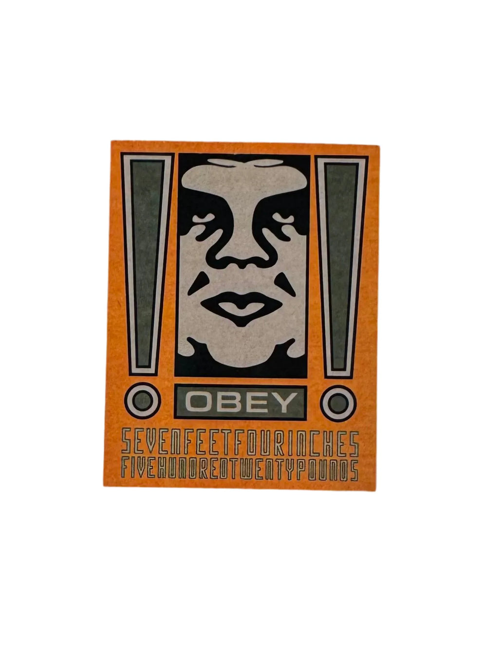 Autocollant Obey « Sept Pieds Quatre Pouces » - Jaune