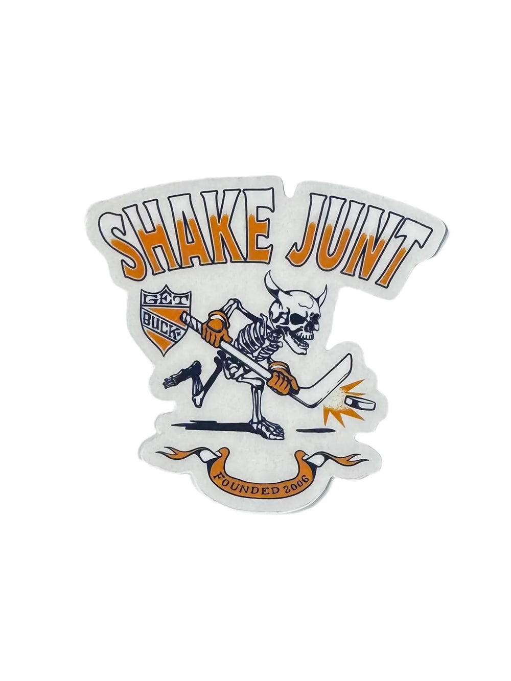 Autocollant Shake Junt 'Dead Hockey' - Orange