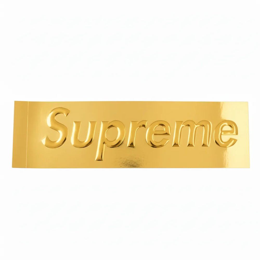 Autocollant Supreme 'Embossed Box Logo' - Or Métallique