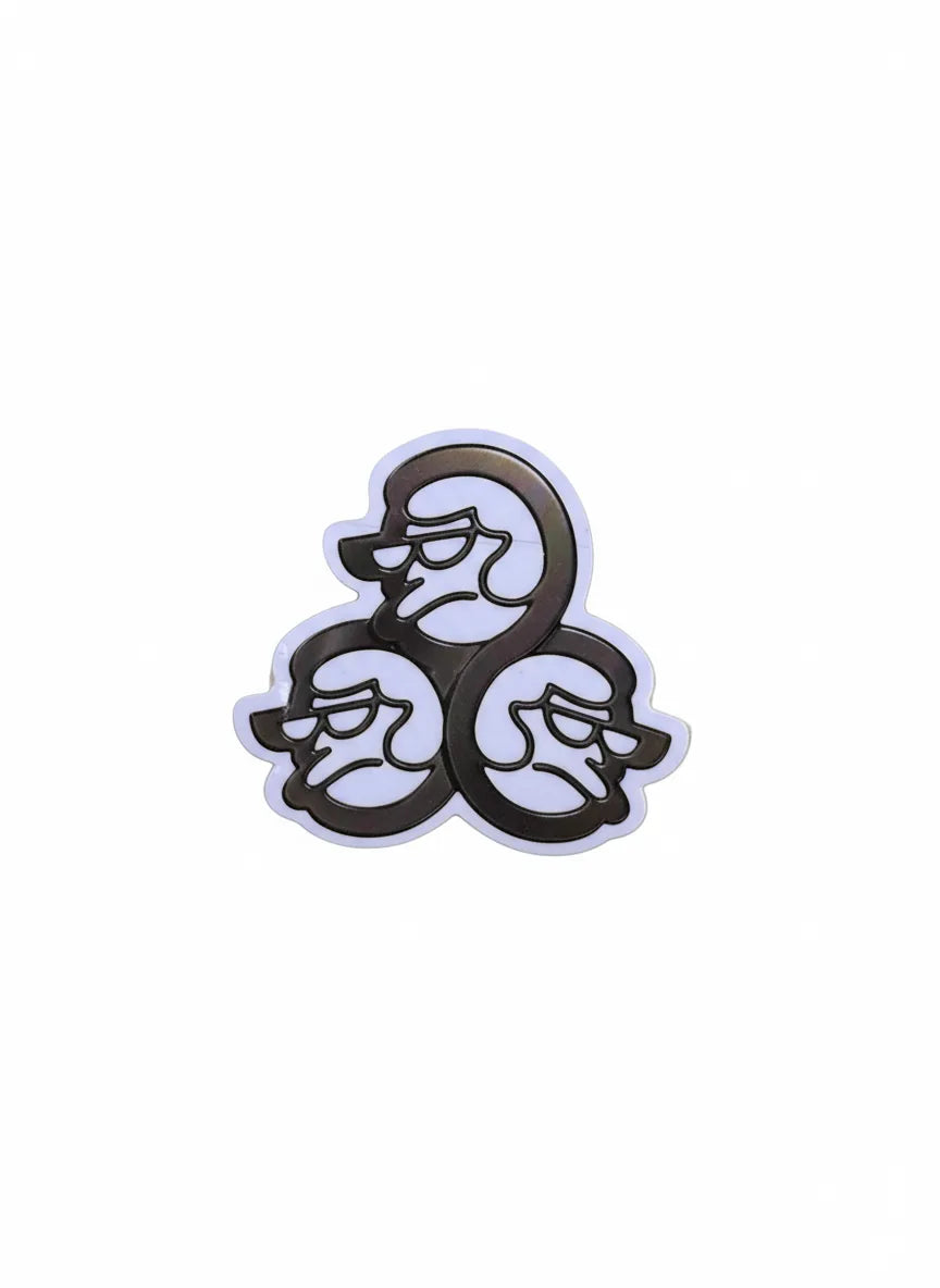 Autocollant Classique 'Three-Heads Logo' - Multi