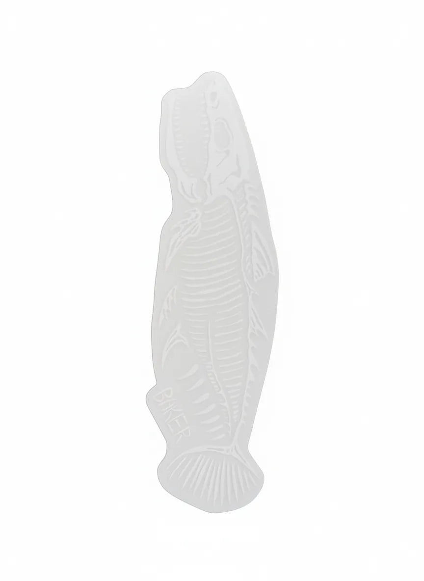 Autocollant "Poisson Pané" de Baker - Blanc