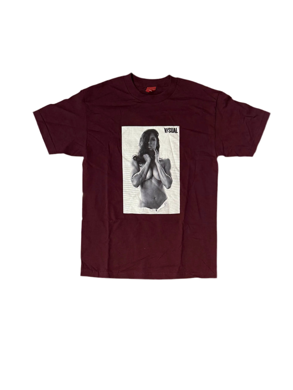 V/SUAL 'Visual Photo' Tee - Burgundy
