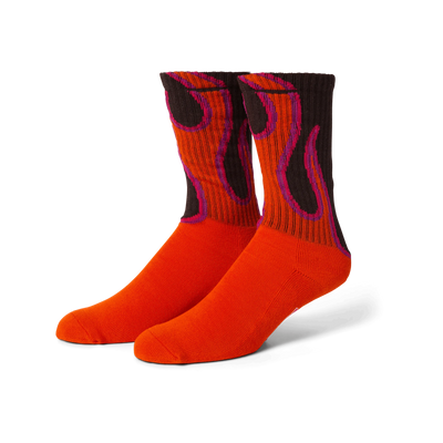 Chaussettes HUF 'Exhaust' - Brun/Orange