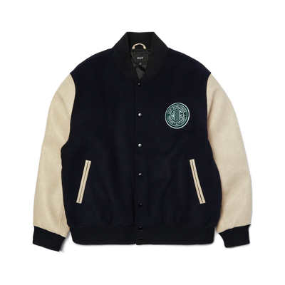 HUF 'Global Transit' Varsity Jacket - Navy