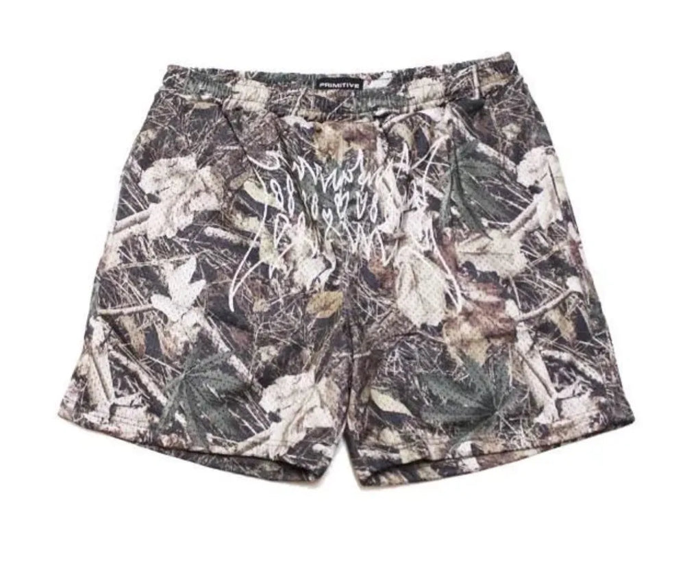 Shorts 'Chiba' en filet Primitif - Camo