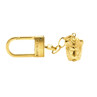 Porte-clés Rastaclat 'Geo Lion Head' - Or