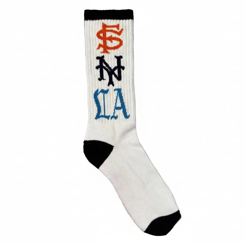 Chaussettes 40’s & Shorties « Logo d'équipe sportive » - Blanc