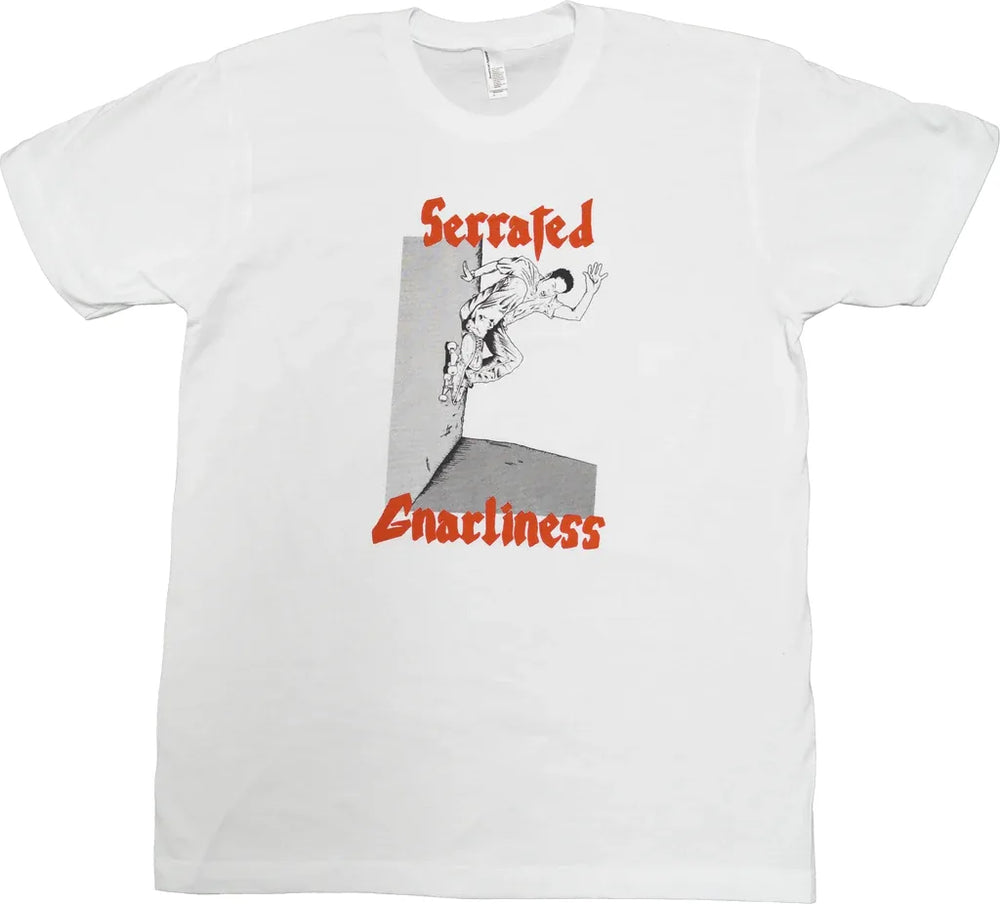 T-shirt 'Serrated Gnarliness' par Jim Greco - Blanc