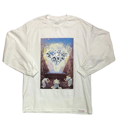 Diamond Supply Co. 'Worship' L/S Tee - White