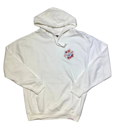 Diamond Supply Co. Chandail à Capuche 'Flower Jewel' - Blanc