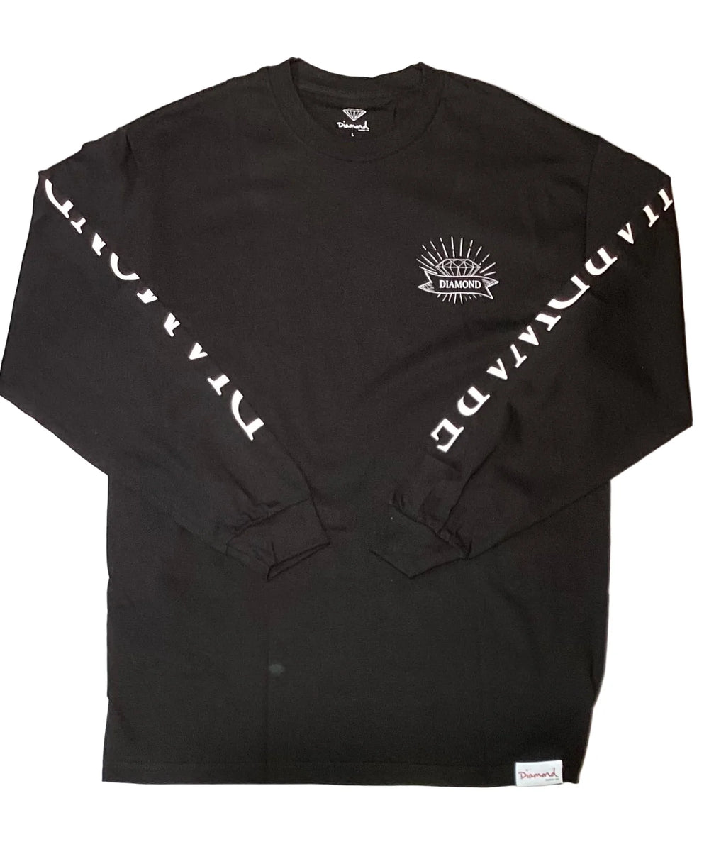 T-shirt à manches longues 'Ribon' de Diamond Supply Co. - Noir