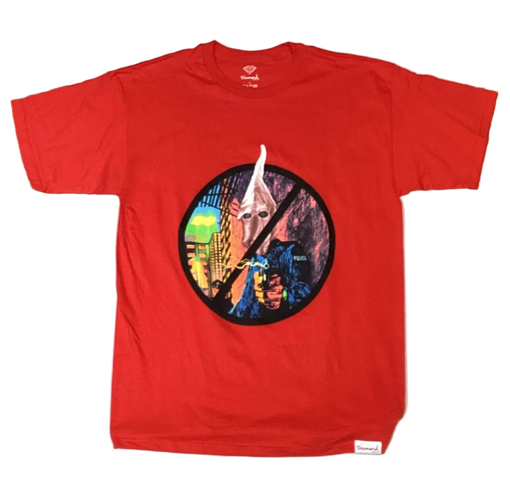 Diamond Supply Co. T-shirt 'No Cops' - Rouge