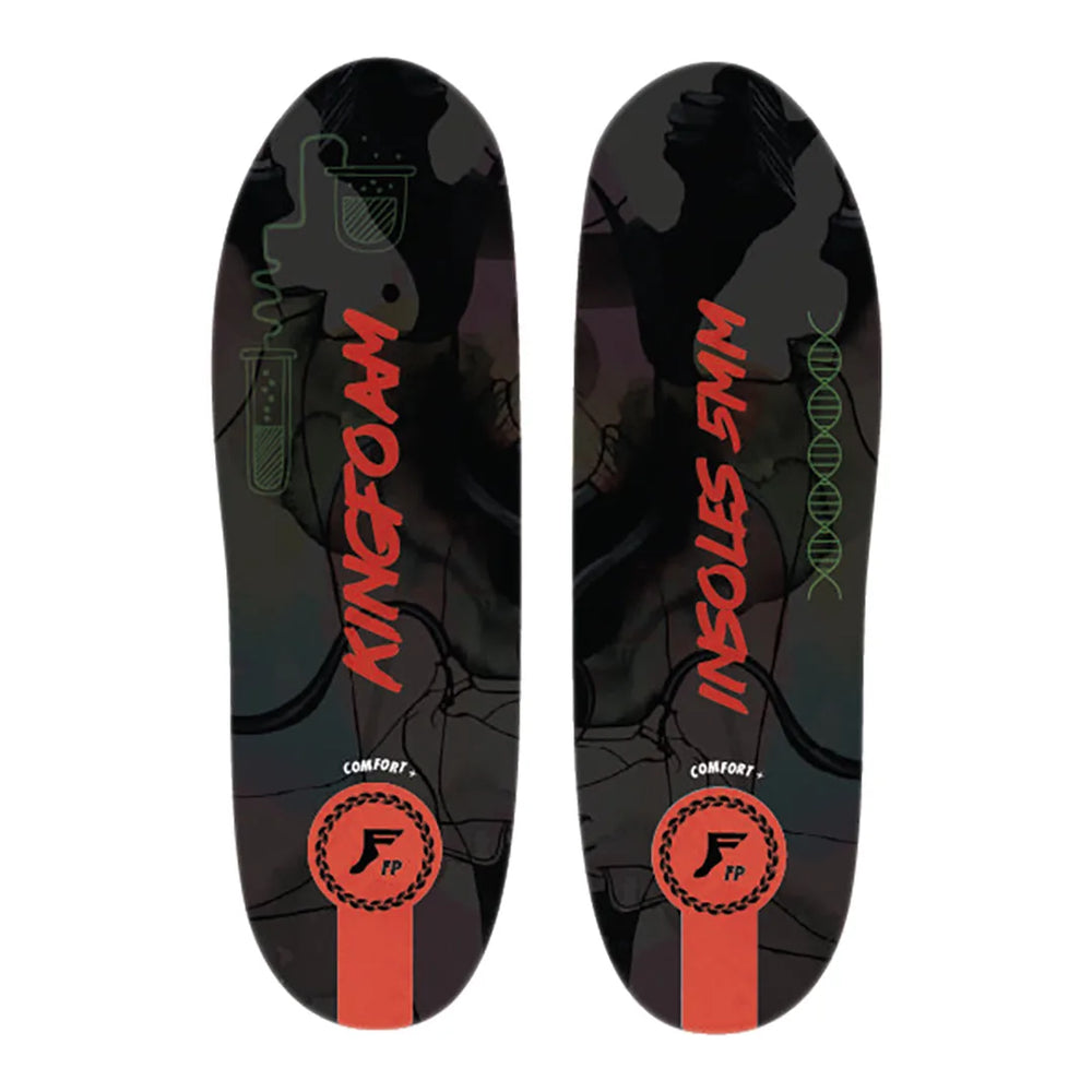Semelles FP Insoles 'Kingfoam Flat' - Camo Noir/Rouge (5MM)