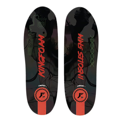 Semelles FP Insoles 'Kingfoam Flat' - Camo Noir/Rouge (5MM)