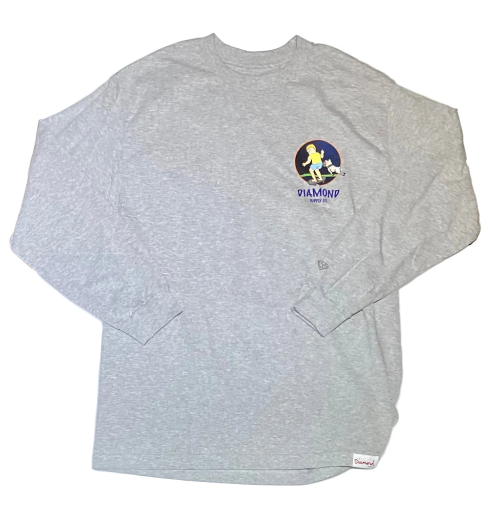 T-shirt à manches longues 'Bite' de Diamond Supply Co. - Gris