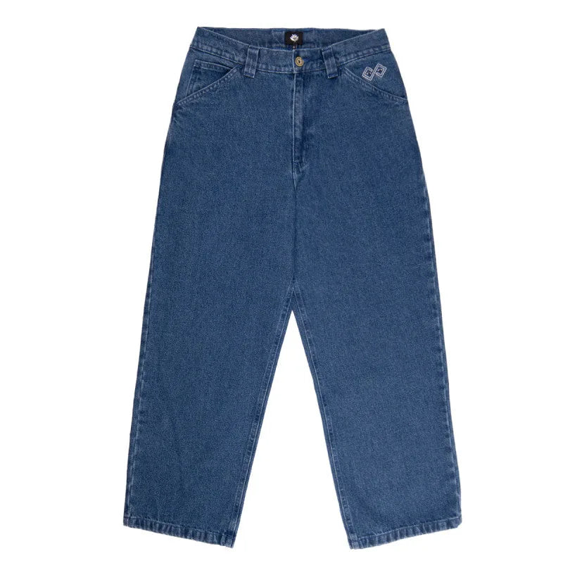 Jeans amples 'Ledge' en denim magenta - Bleu