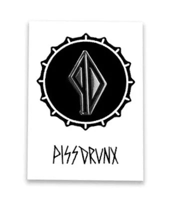 Piss Drunx 'OG Logo' Épingle - Argent/Noir