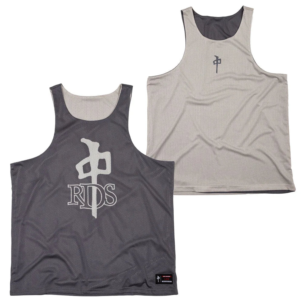 Débardeur en filet 'OG Logo' Red Dragon - Gris (Réversible)