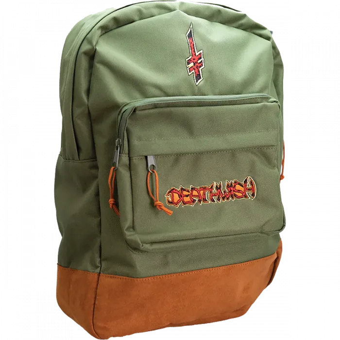 Sac à dos brodé Deathwish 'Saturation' - Vert