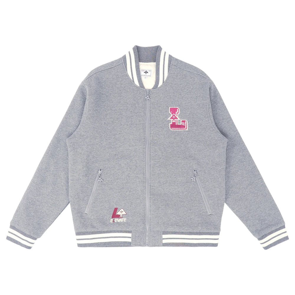 Bomber en molleton LRG Varsity - Gris chiné athlétique