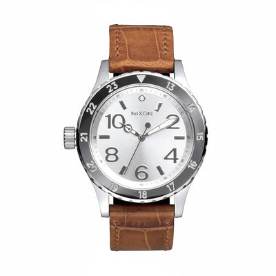 Montre Nixon '38-20' - Cuir d'alligator couleur selle