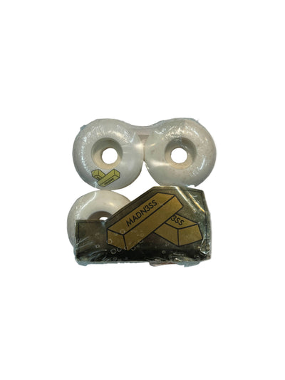 Roues Madness Skateboards 'Gold Bar' 99A 52mm - Blanc