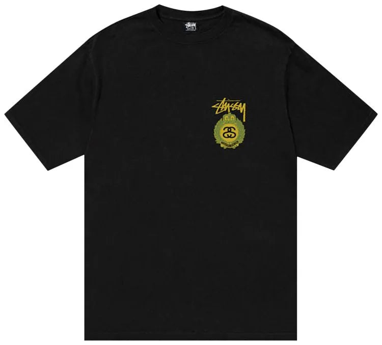 Stüssy 'Crown Wreath' Pigment Dyed Tee - Black