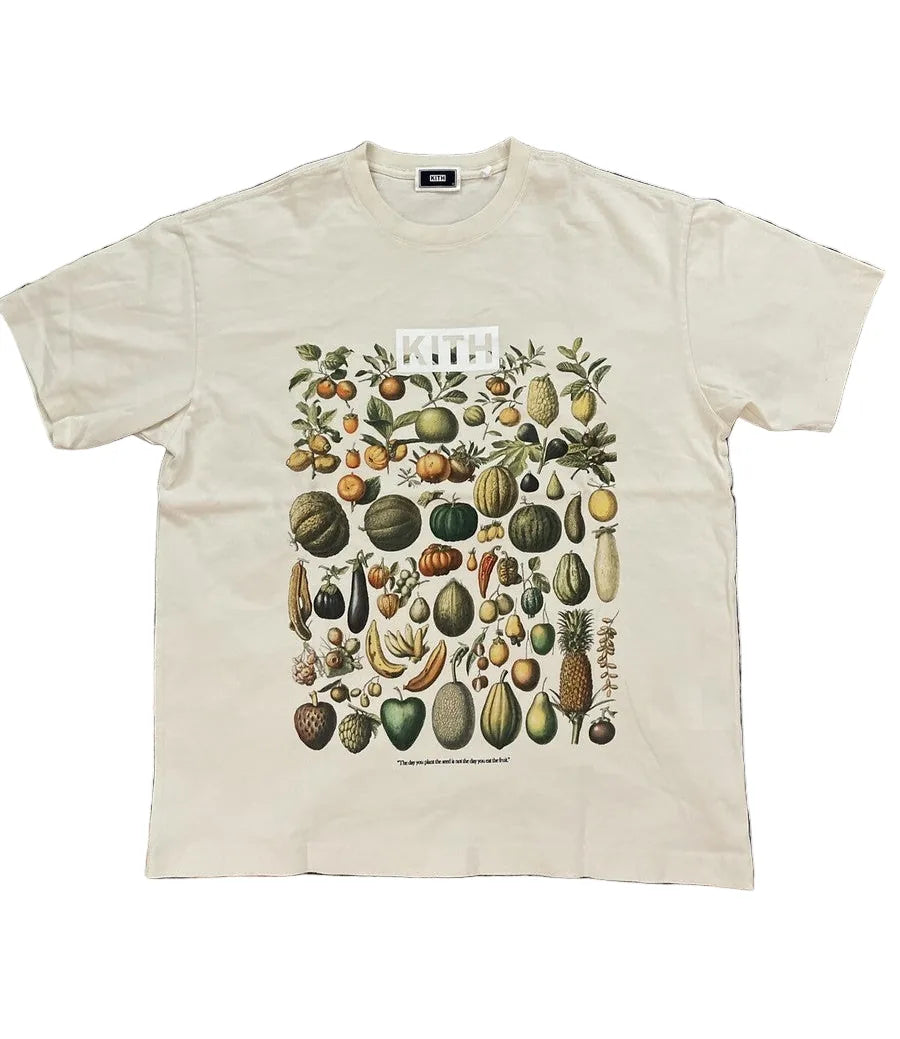 T-shirt Kith 'Grand Logo Fruits & Légumes' - Tan