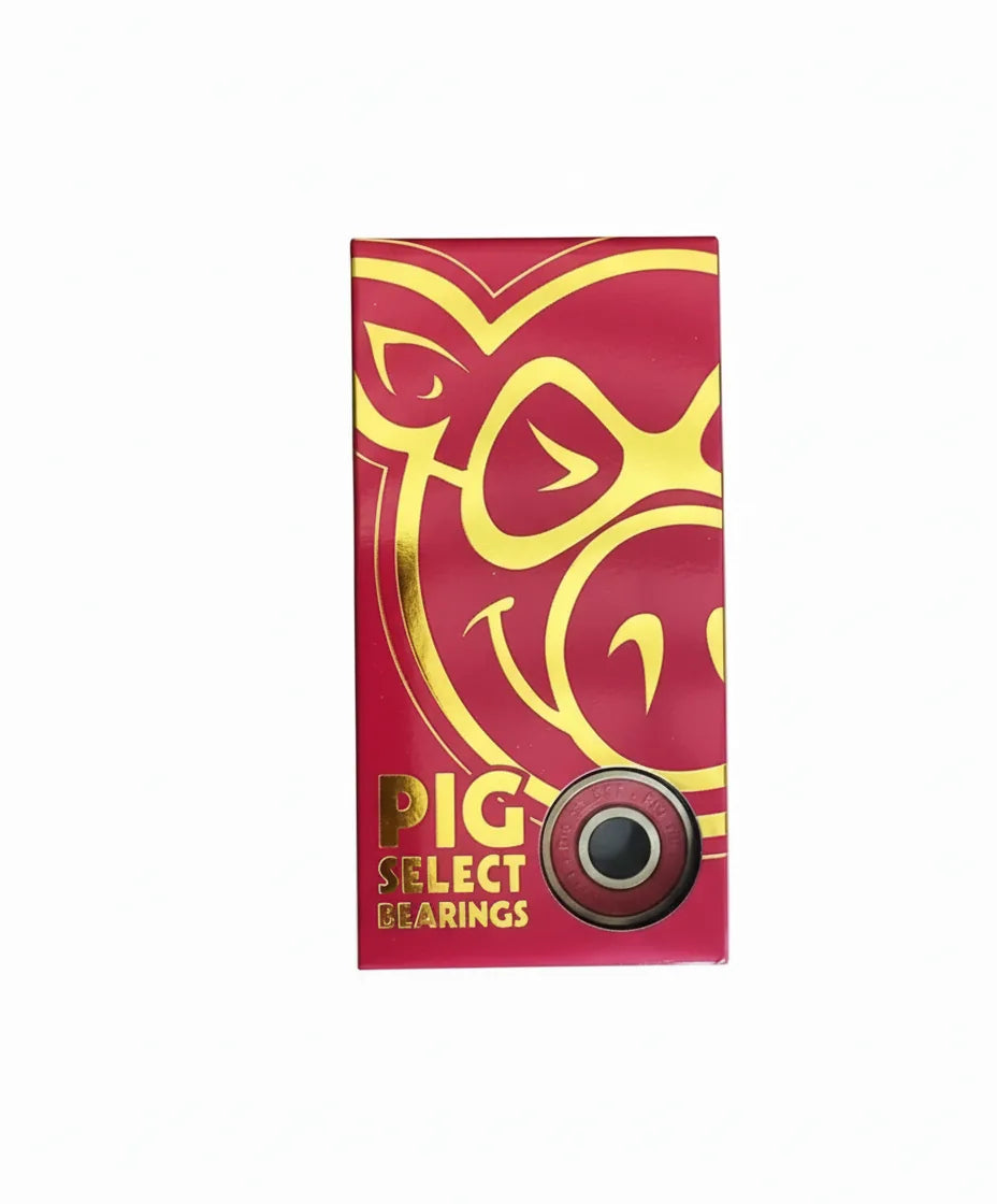 Roulements de skateboard Pig Wheels 'Select Abec 7' - Rouge/Or