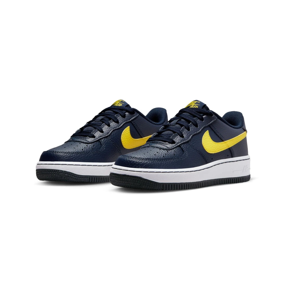 Chaussures Nike 'Air Force 1' - Bleu marine/Jaune opti (GS)