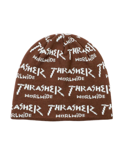 Tuque Thrasher 'Worlwide' Skully - Brun