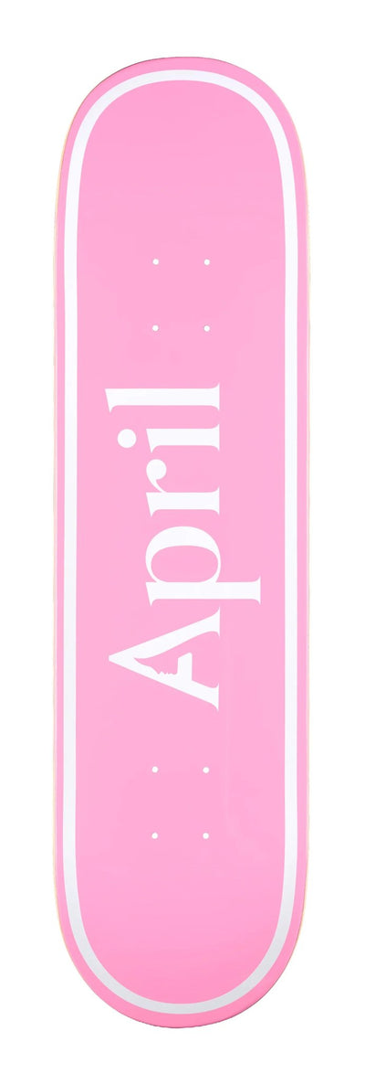 April 'OG Logo' Skate Deck - White/Pink