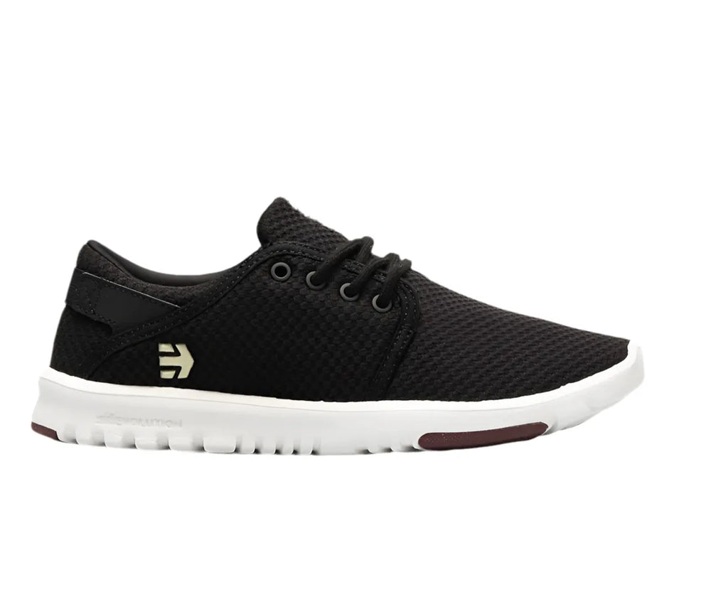 Etnies 'Scout' Shoes - Black/White/Burgundy (Women’s)